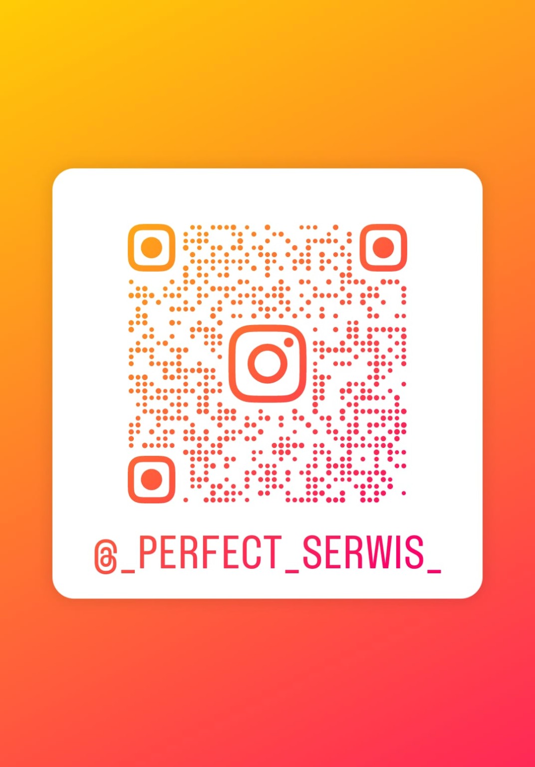 Kod QR do Instagrama Perfect Serwis
